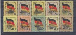 Lot 7 DDR 1959    Mi Nr 722/31  Flags  Used - Sellos