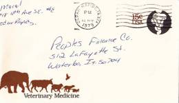 B01-377 Enveloppe PF US Postage - Envoi De Cedar Rapids De 1979 Vers Cedar Rapids Vetenary Medicine - Covers & Documents