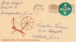 B01-377 Enveloppe PF US Postage - Envoi De Waterloo Iowa De 1976  Bicentennial Era The American Homemaker - Brieven En Documenten