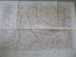 Carte I.G.N. N° 45 : Poitiers - 1/200 000ème - 1951. - Topographische Karten