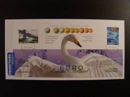 FINLAND HELSINKI  INTRODUCTION EURO MARKASTA EUROON COUNCIL CONSEIL EUROPE LIMITED EDITION 290 EX. CYGNE SCHWAN - Schwäne