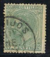 Sello 5 Cts Alonso XII, Fechador Trebol TORRIJOS (Toledo), Num 201 º - Used Stamps