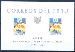 Perù 1960 World Refugee Year MNH** - Lot. A13 - Peru