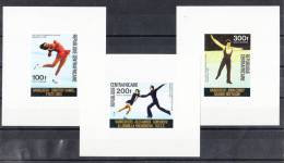 Rep. Centrafricana   -  1976.  Innsbruck Winners.  Complete Series  At 5  Imperf.  Minisheets. MNH, Rare - Inverno1976: Innsbruck