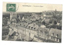 Saint-Riquier (80) : Vue Générale Du Quartier Du Beffroi De L'église  En 1908 (animé). - Saint Riquier