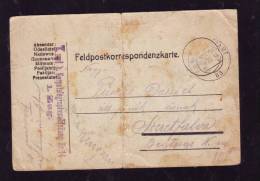 FELDPOSTKARTE 1914 CENSORED WW1 TELEGRAPH # 14 - WO1