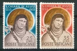 1953 Vaticano S.Chiara Gomma Integra MNH** -2 - Neufs