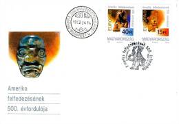 HUNGARY - 1992. FDC Set II.- Europa / Discovery Of America,500th Anniversary  Mi 4195-4196 - FDC