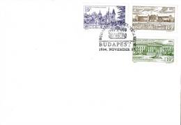 HUNGARY - 1994. FDC Set - Buildings In Budapest / National Museum / Castle Of Vajdahunyad Mi 4320-4322. - FDC