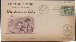 O) 1954 CUBA, TRIBUTE TO THE BOY SCOUTS OF CUBA-CAMP, FDC.- 15.99- 22298- WWW.CASTLEROCKSTAMPS.COM - FDC