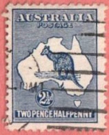 AUS SC #4 Used - 1913 Kangaroo And Map, Heavy Coastline Variety, CV $25.00+ - Gebraucht