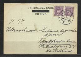 TOP!! TSCHECHOSLOWAKEI * DRUCKSACHE VON MITRA NACH FRANKFURT * 13.1.1938 **!! - Postales