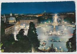 ROMA Di Notte - Piazza Del Popolo - 1966 - Piazze