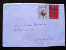 Cover Sent From Spain To Lithuania, Musical Instrument Trompeta Music, Hand - Briefe U. Dokumente