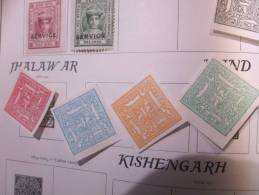 COLLECTION TIMBRES  ETATS INDIENS HAIDERABAD  DEBUT 1871 OBLITERES  AVEC CHARNIERES - 1902-11 Roi Edouard VII