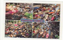 CPM Marché Flottant, Thailande, Multivues - Mercados