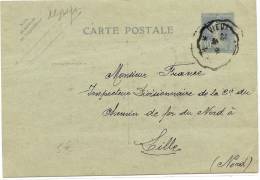 LBL15 - EP CP SEMEUSE 40c REPIQUAGE "MINES D'ANZIN" VOYAGEE - Cartes Postales Repiquages (avant 1995)
