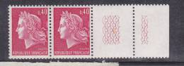 FRANCE N°1534A 40C ROUGE  TYPE SCHEFFER AVEC GUILLOCHIS  NEUF SANS CHARNIERE - Unused Stamps