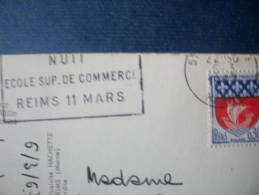 REIMS 51 -NUIT ECOLE SUP.DE COMMERCE 11 MARS 1967 - Temporary Postmarks