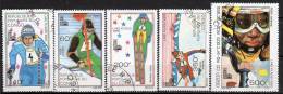 Série De 5 Timbres Oblitérés - JO Lake Placid - CONGO - Hiver 1980: Lake Placid