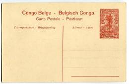 INTERO POSTALE CONGO BELGA BELGE BELGISCH PORT DE MATADI STATION DU CHEMIN DE FER MATADI LEOPOLDVILLE - Ganzsachen