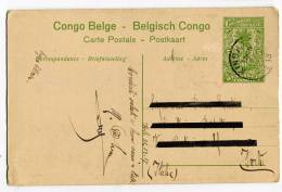 INTERO POSTALE CONGO BELGA BELGE BELGISCH VILLAGE BATEKE PRES LEOPOLDVILLE - Interi Postali