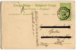 INTERO POSTALE CONGO BELGA BELGE BELGISCH LE PORT LEOPOLDVILLE - Stamped Stationery