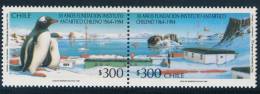 CHILE 1994 ANTARTICA PENGUINS - Chilean Antarctic Institute 1964-94, Set Of 2v ** - Research Stations