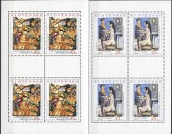 #Slovakia 2002. [14] Paintings. Peintures. Gemälde. Sheetlets. Michel 441-42. MNH(**) - Blocks & Sheetlets