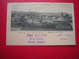 RARE CPA  DOS SIMPLE  BELGIQUE SOUVENIR DE RENAIX  PANORAMA DE LA  VILLE DE RENAIX NON VOYAGEE  CACHET URBAIN ESCHRYVER - Renaix - Ronse