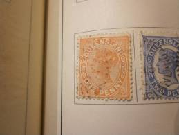 COLLECTION TIMBRES  AUSTRALIE QUEENSLAND  DEBUT 1883  OBLITERES  AVEC CHARNIERE - Used Stamps