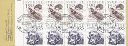 Sweden 1984 MH-MiNr. 97 Flora Und Fauna Lemminge & Moschusochse Booklet Markenhäftchen Used !! - Hojas Bloque