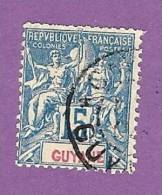 COLONIES FRANCAISES GUYANE TIMBRE N° 35 OBLITERE - Otros & Sin Clasificación