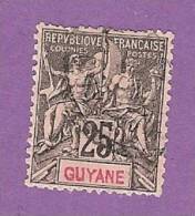 COLONIES FRANCAISES GUYANE TIMBRE N° 37 OBLITERE - Andere & Zonder Classificatie