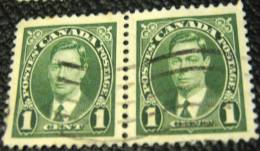 Canada 1937 King George VI 1c X2 - Used - Used Stamps