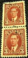 Canada 1937 King George VI 3c X2 - Used - Used Stamps