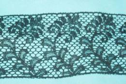 DENTELLE BRODERIE Ancienne NOIRE Très Fine  6.15 M X 8 Cms De Large - Pizzi, Merletti E Tessuti