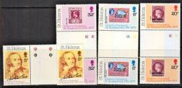 B0141 SAINT HELENA 1979, SG 351-4 Gutter Pairs, Rowland Hill Centenary, MNH - St. Helena