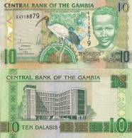 Gambia P26, 10 Dalasis, Sacrid Ibis, Boy / Central Bank UNLISTED DATE - Gambia