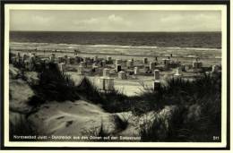 Nordseebad Juist  Badestrand  -  Durchblick Aus Den Dünen  -  Ansichtskarte Ca.1939    (1630) - Juist