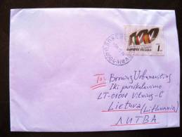 Cover Sent From Bulgaria To Lithuania , Flags Spain Diplomatic 100 Years - Brieven En Documenten