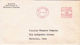 B01-377 Enveloppe PF US Postage - Envoi De Milwaukee Wisconson De 1956 Vers Waterloo Iowa Room Five - Storia Postale