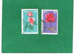 INDIA  -  SG 1141.1142 -  1984  / ROSES  (COMPLET SET OF 2  STAMPS)             -  USED - Used Stamps