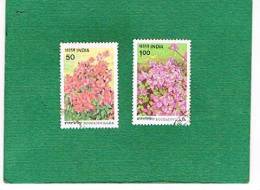 INDIA  -  SG 1160.1161 -  1985  / BOUGANVILLEA  (COMPLET SET OF 2  STAMPS)             -  USED - Oblitérés