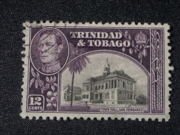 TRINITE  &  TOBAGO  ( O )  De  1938 / 1944   "   GEORGES  VI - Série Courante   "       1 Val.  N°  144 - Trinité & Tobago (1962-...)