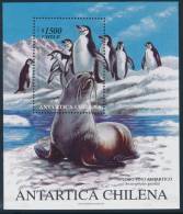 CHILE 1999 ANTARTICA CHILENA, FUR SEAL & ANTARCTIC PENGUINS Minisheet** - Fauna Antartica