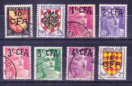 Reunion CFA N°281 -288 - 289 - 292 - 294 - 295 - 296 - 309 Oblitérés - Used Stamps