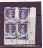 N° 1351A - 0,01F Blason De NIORT - A De A+B - 1° Tirage Du 25.9.63 Au 3.10.63 - 1.10.1963 - - 1960-1969