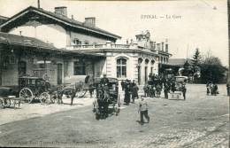 88-VOSGES--EPINAL/ LA GARE   ATTELAGE  ECRITE ‹(•¿• )› - Epinal