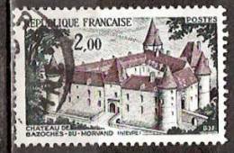 Timbre France Y&T N°1726 (4) Obl. Château De Bazoches-du-Morvan.  1 F.  Vert-noir Et Brun-lilas. Cote 0.30 € - Usati